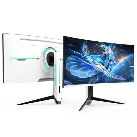 شاشة ألعاب سامسونج أوديسي الجيل الجديد انحناءة فائقة - أبيض (Samsung Odyssey Gaming Monitor - White Edition)