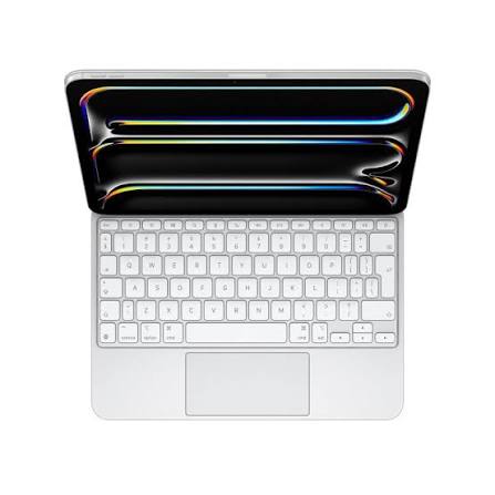 كيبورد حافظة مغناطيسية ذكية للآيباد مع لوحة لمس - أبيض (Smart Magnetic Keyboard Case for iPad - White Edition